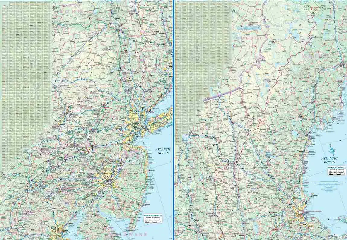 Appalachian Trail Travel Map