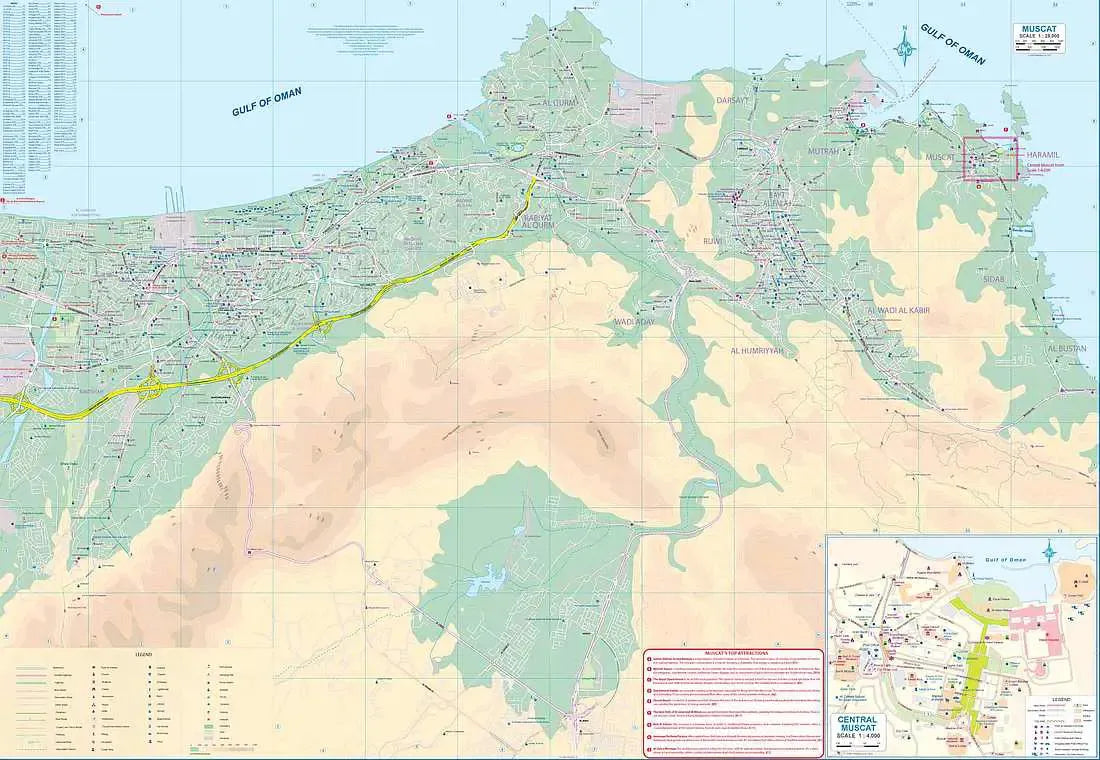 Muscat & Oman Travel Map