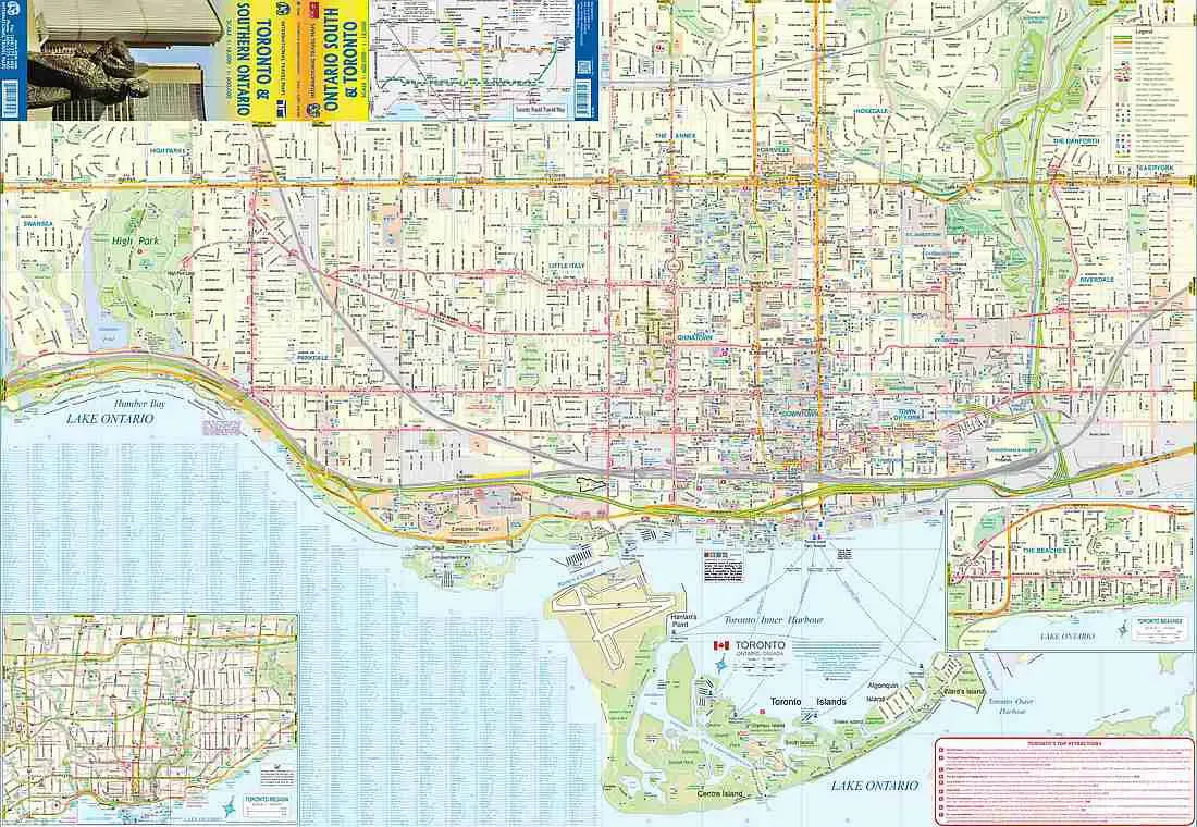 Toronto & Southern Ontario Travel Map