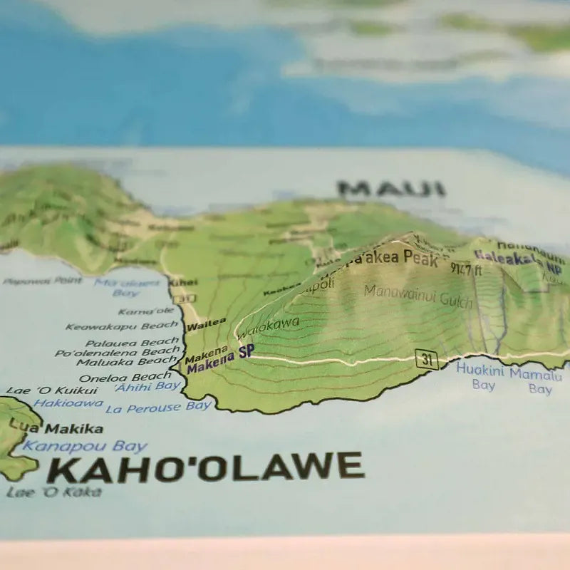 Hawaii Raised Relief Map