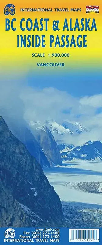 British Columbia Coast & Alaska Inside Passage Travel Map