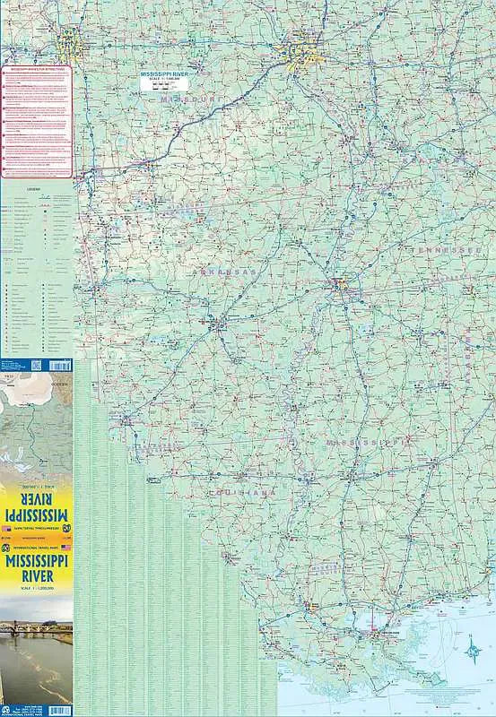 Mississippi River Travel & Reference Map