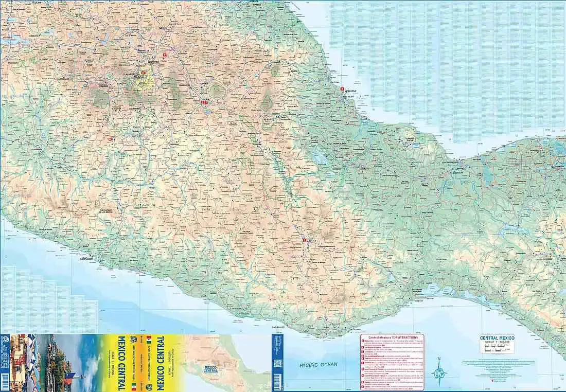 Mexico Central Travel Map