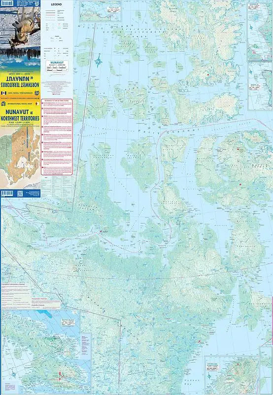 Nunavut & NW Territories Travel Map