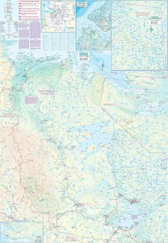 Nunavut & NW Territories Travel Map
