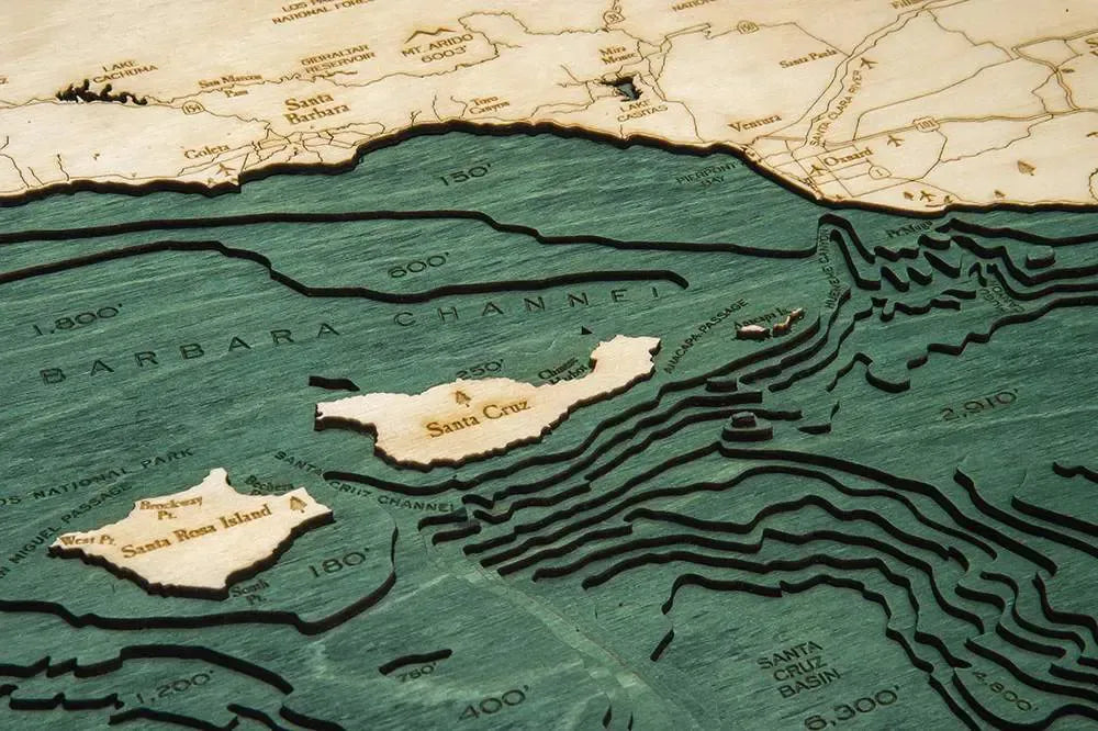 Santa Barbara / Channel Islands Wood Chart