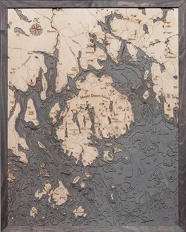 Mount Desert Island, ME Wood Chart