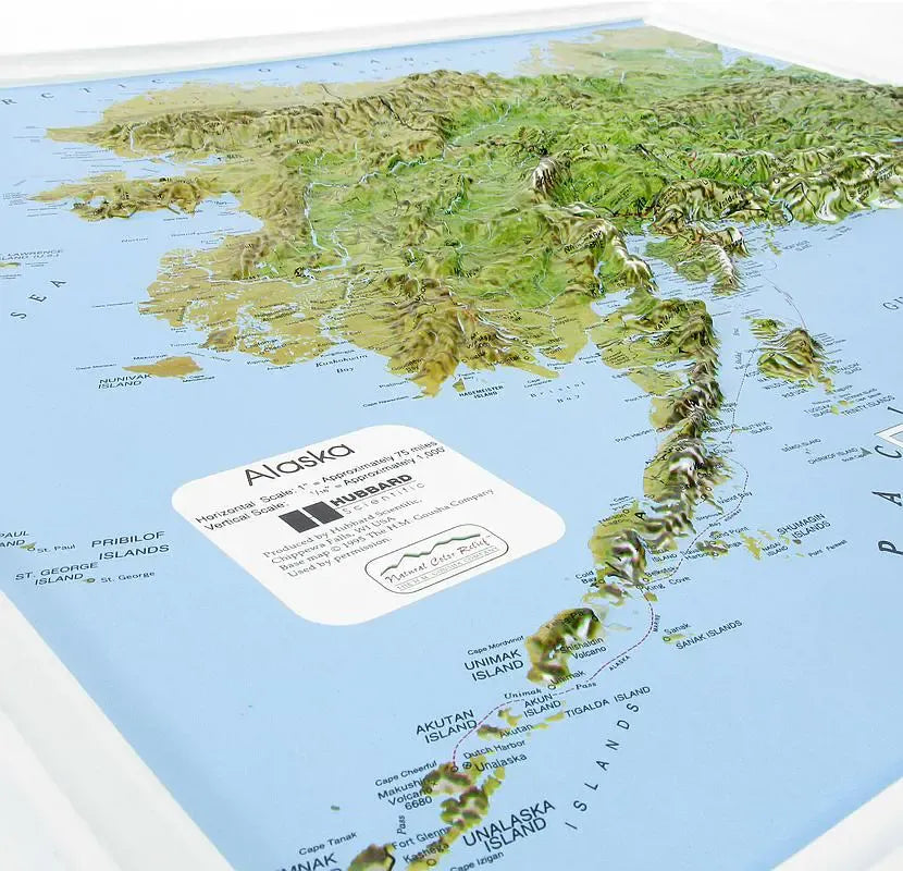 Alaska Raised Relief Map