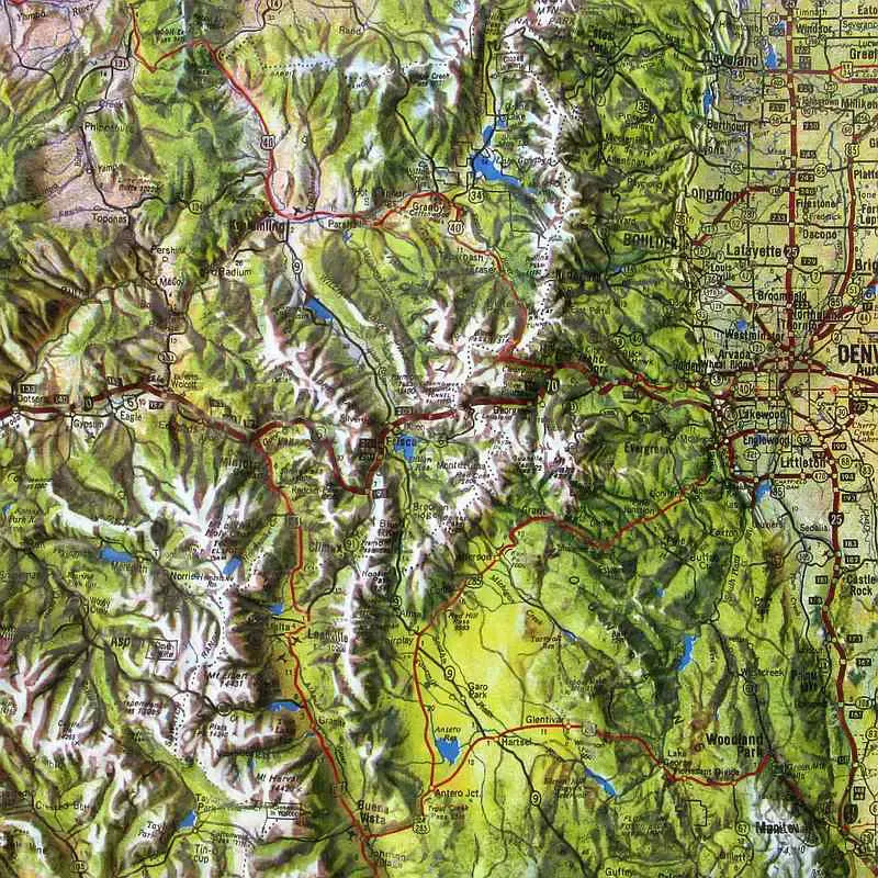 Colorado Raised Relief Map