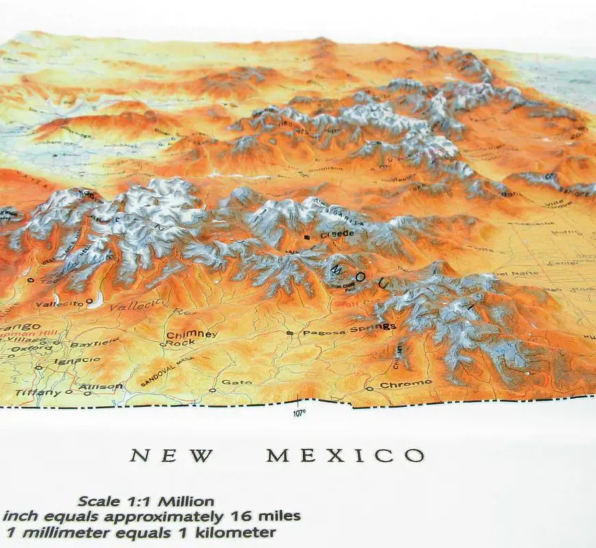 Colorado Raised Relief Map (Raven Colors)
