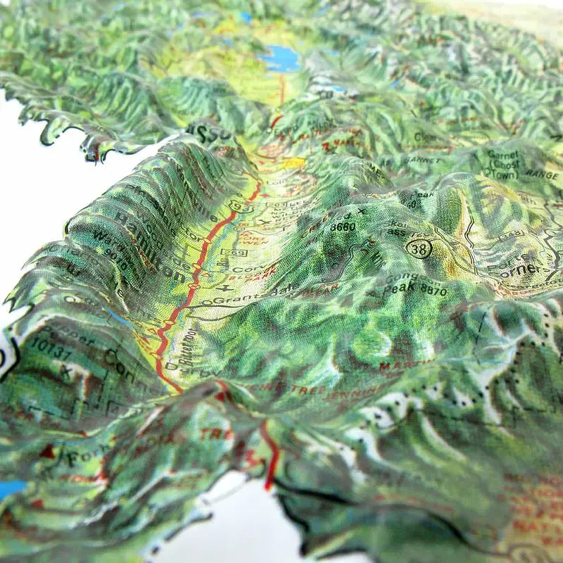 Montana Raised Relief Map