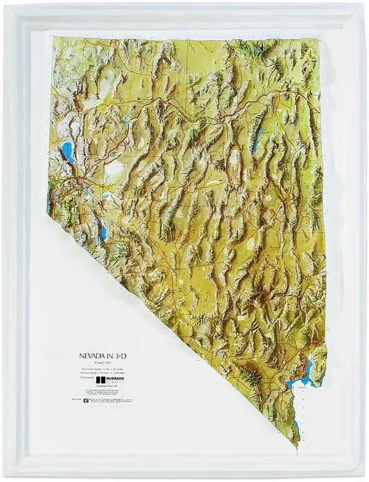 Nevada Raised Relief Map