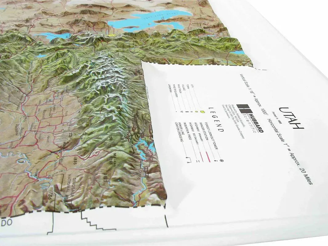 Utah Raised Relief Map