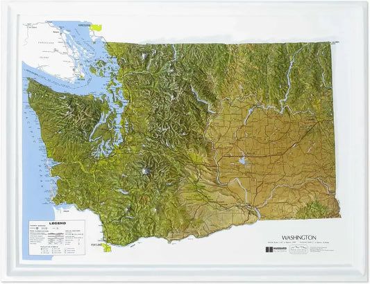 Washington State Raised Relief Map