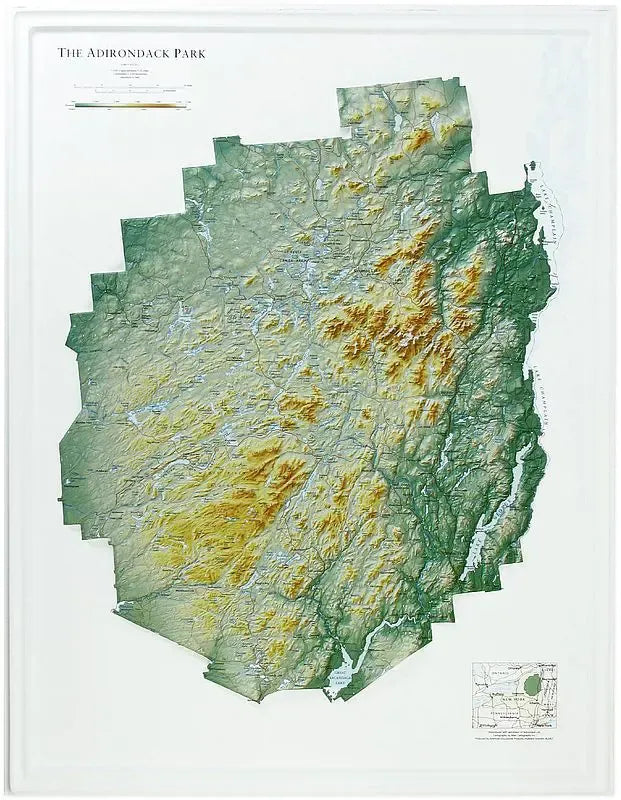 Adirondack Park Raised Relief Map