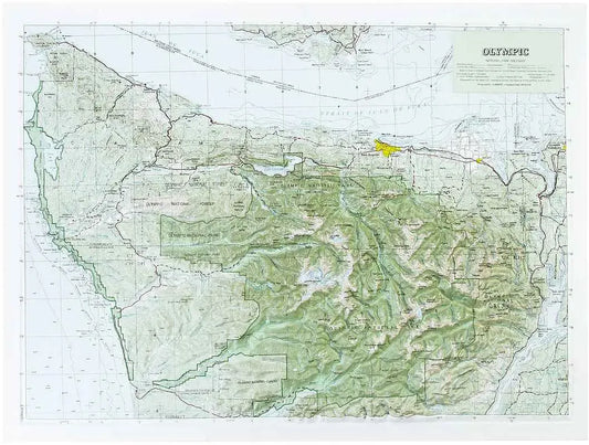 Olympic National Park Raised Relief Map