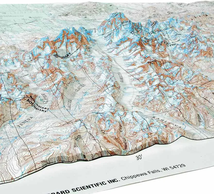 Denali National Park Raised Relief Map