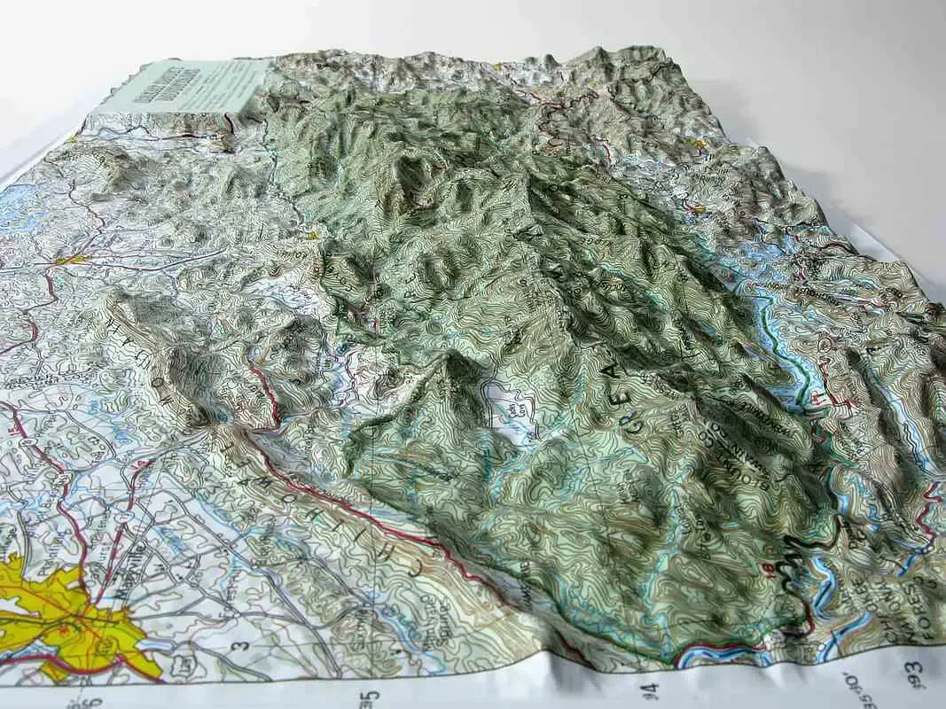 Great Smoky Mountains Raised Relief Map