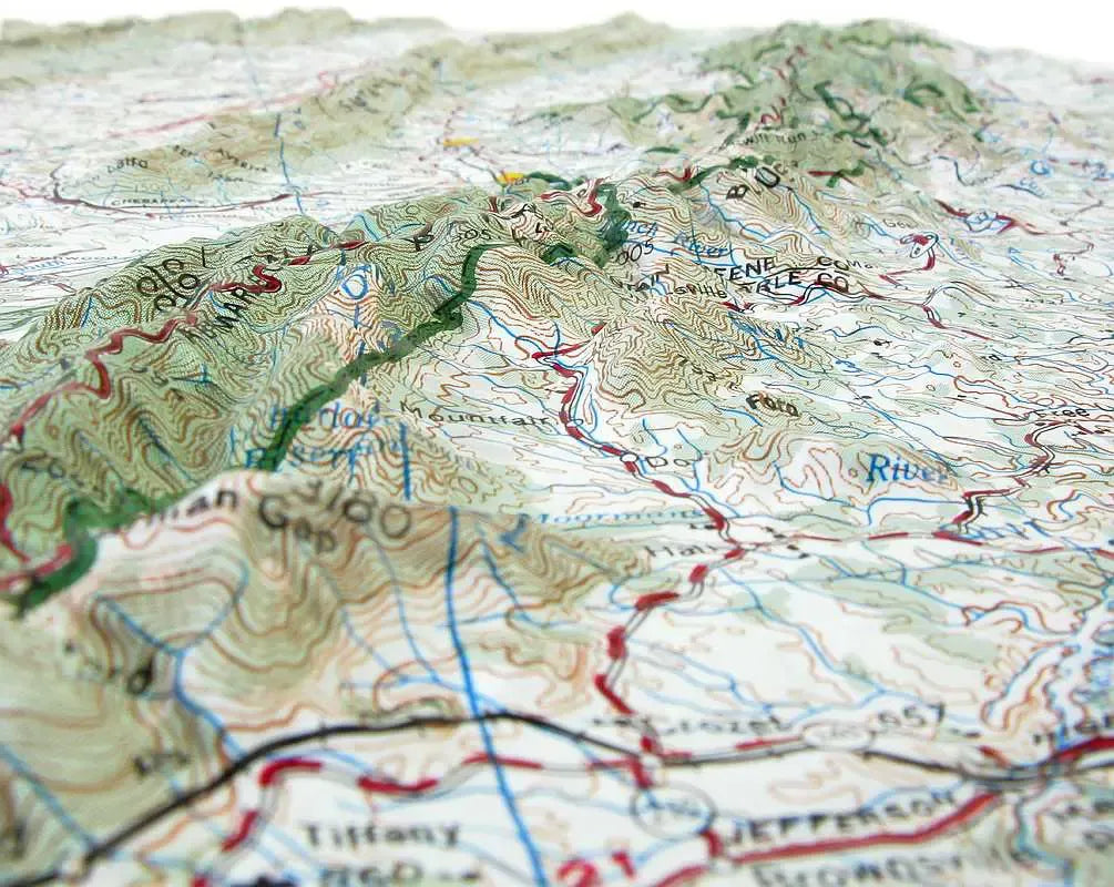 Shenandoah National Park Raised Relief Map