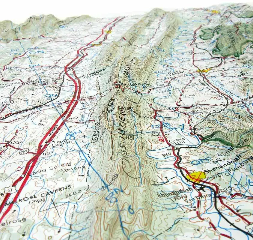 Shenandoah National Park Raised Relief Map