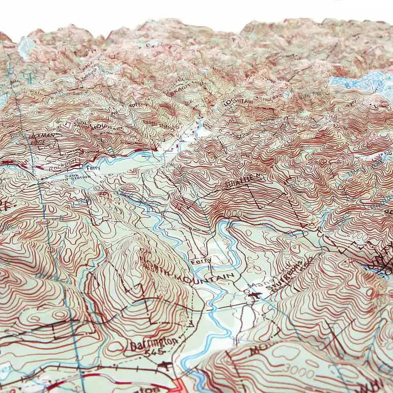 Concrete Raised Relief Map
