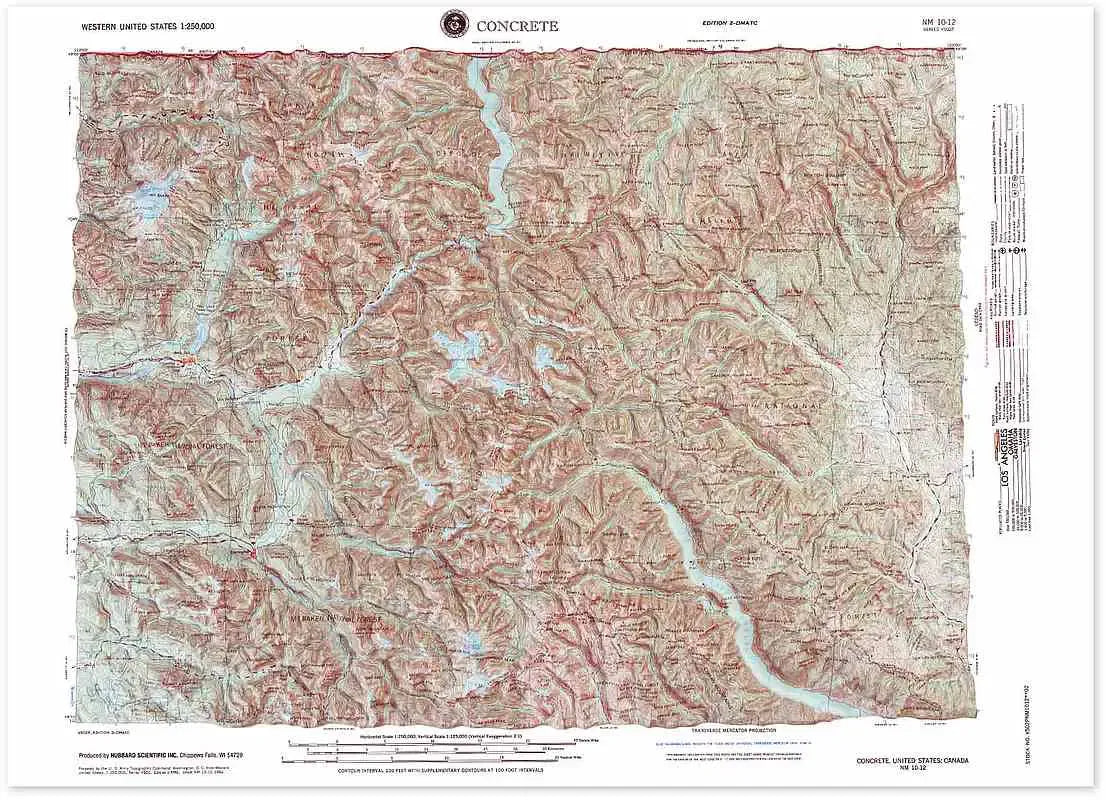 Concrete Raised Relief Map