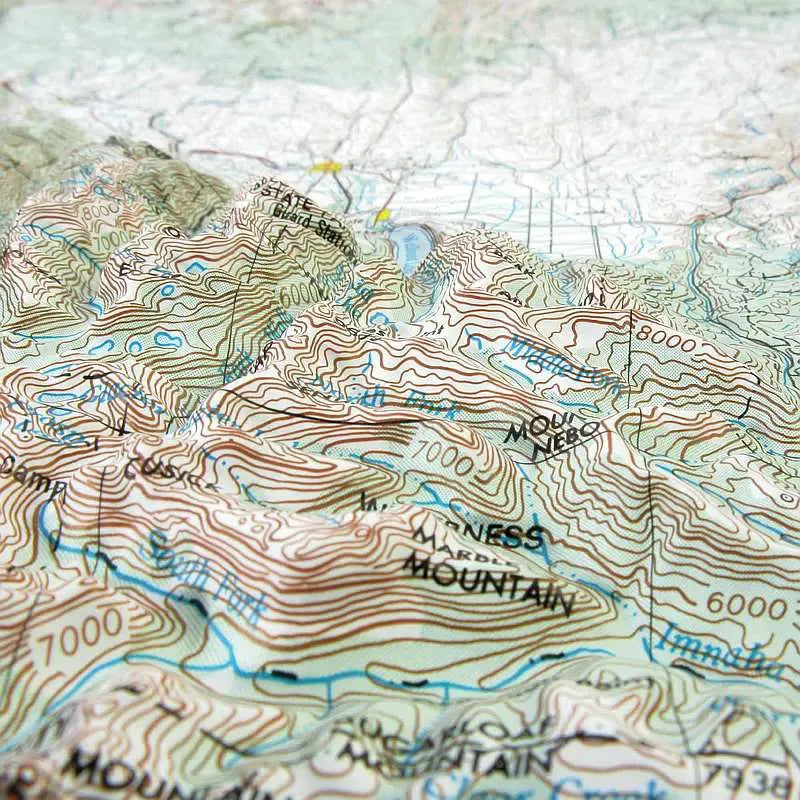 Grangeville Raised Relief Map