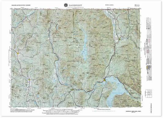 Sandpoint Raised Relief Map