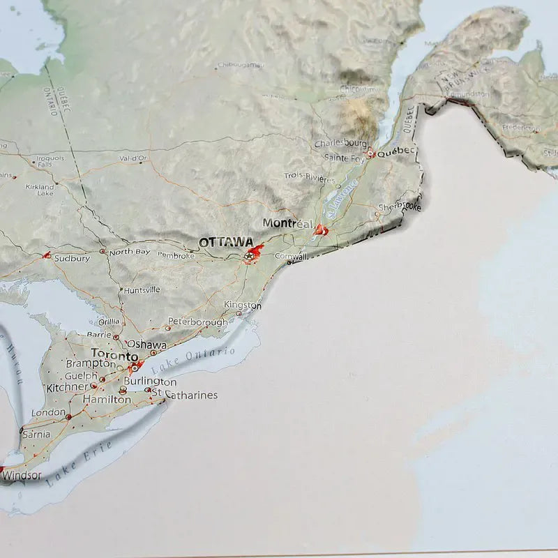 Canada Raised Relief Map