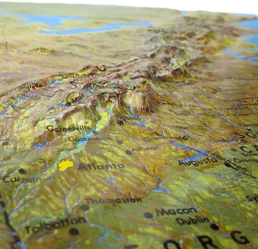 USA Raised Relief Map