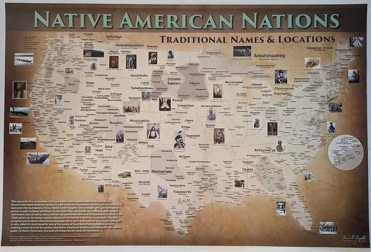 Native American Nations Wall Map