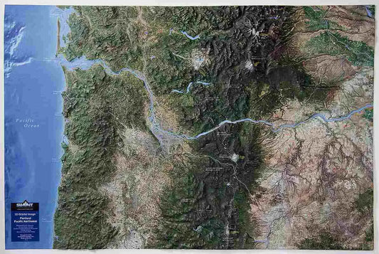 Portland Pacific Northwest Area Raised Relief Map