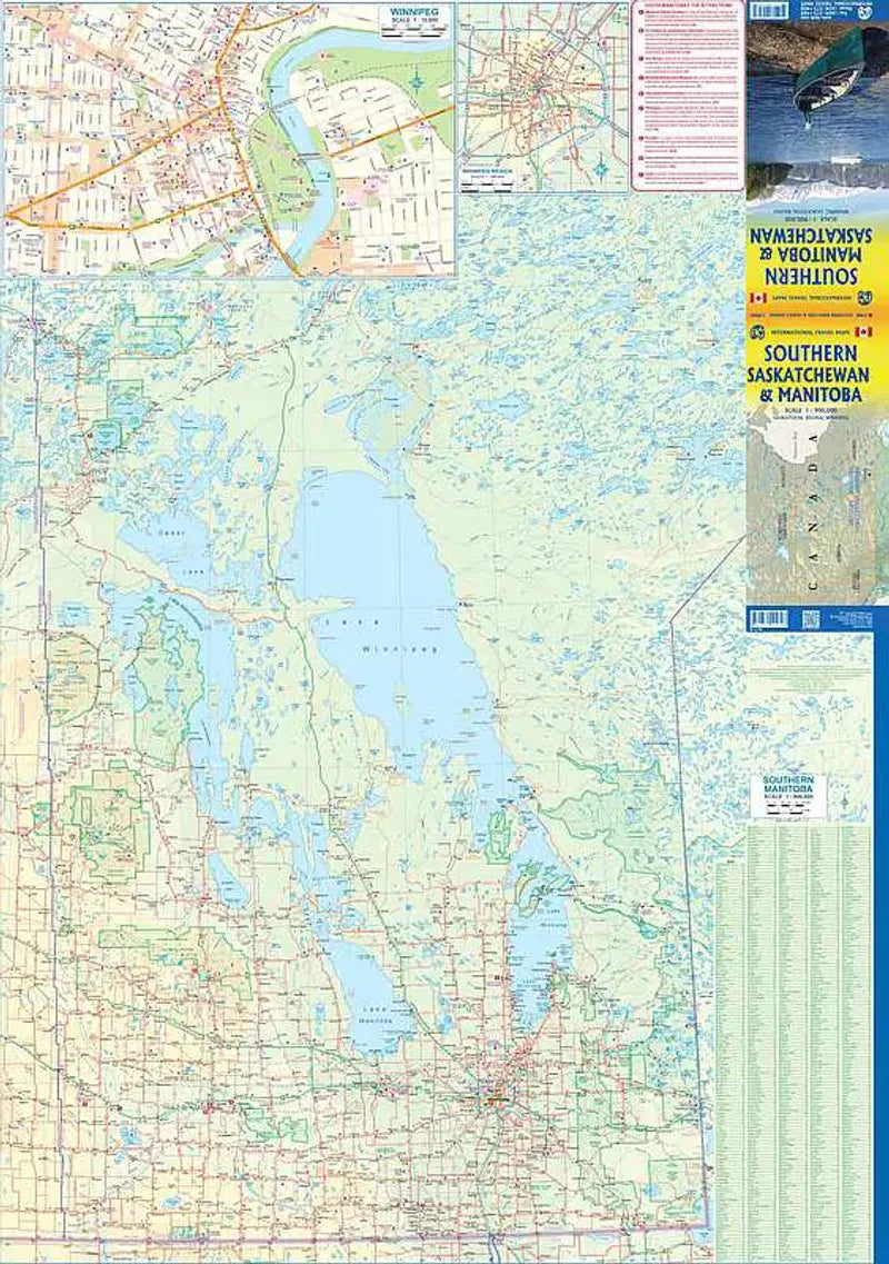 Saskatchewan & Manitoba Travel Map