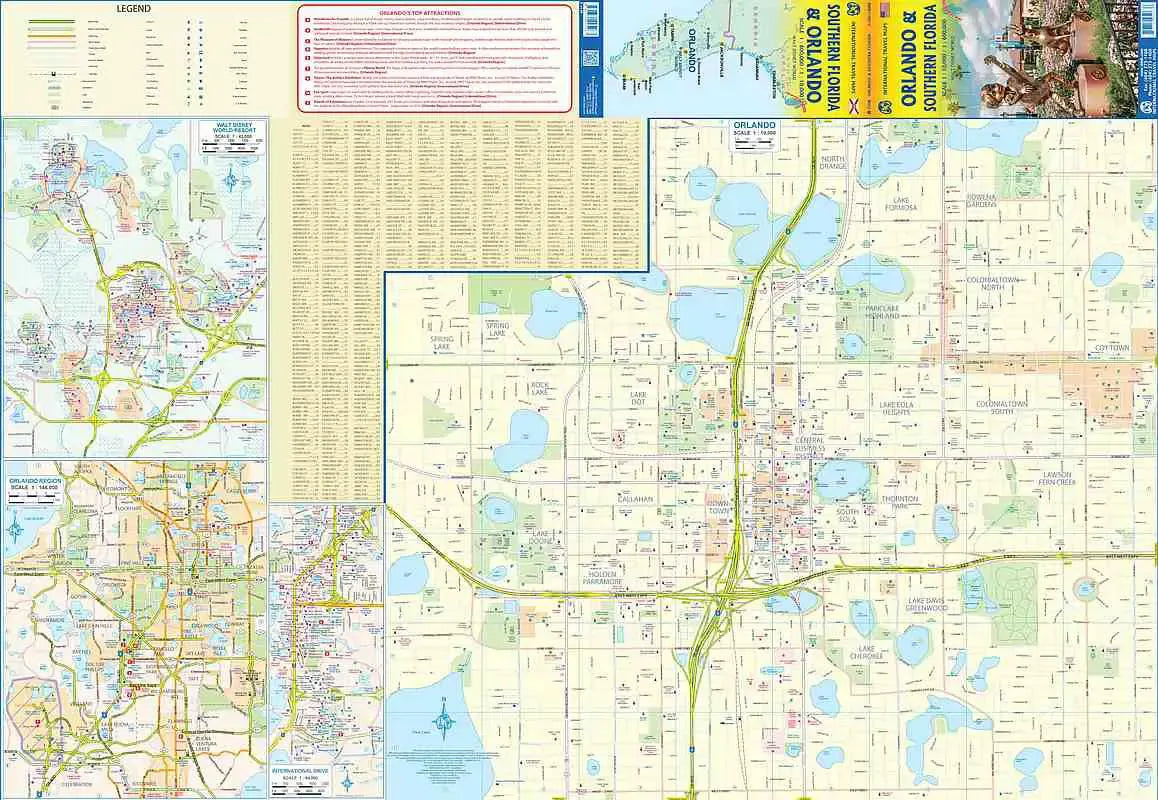 Orlando & Southern Florida Travel Map