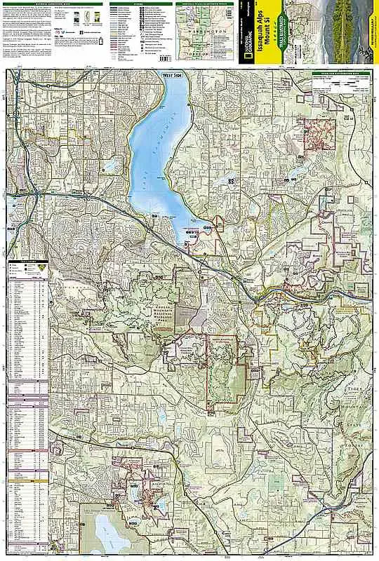 Issaquah Alps - Mt Si Hiking Map