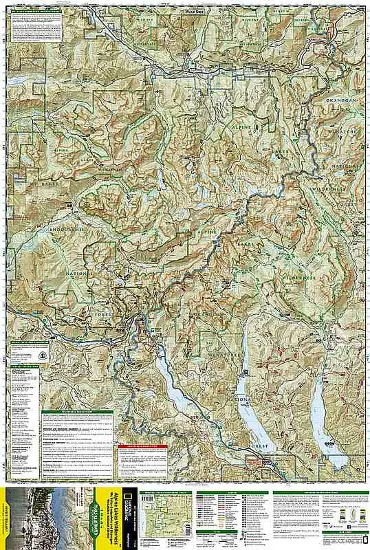 Alpine Lakes Wilderness Area Map