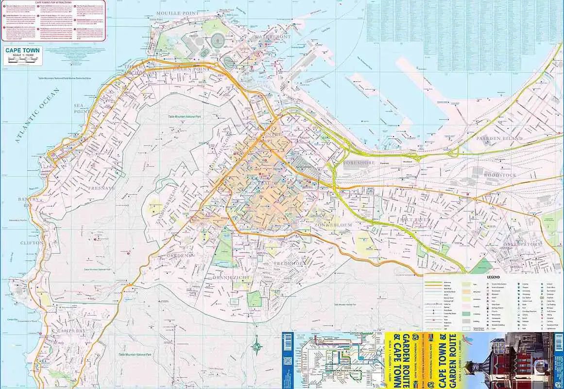 Cape Town & Garden Route Travel Map