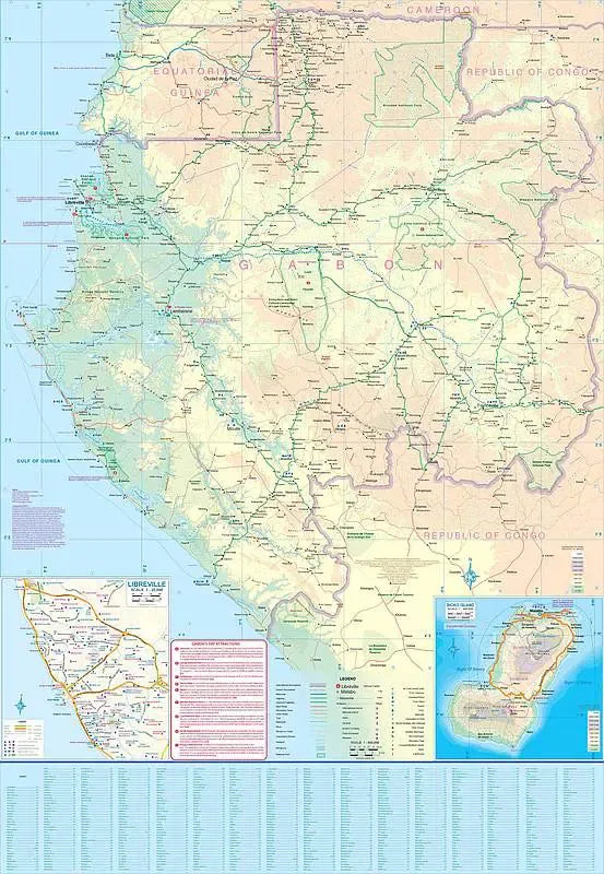Cameroon & Gabon Travel Map