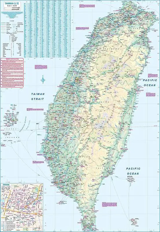 Taiwan & Taipei Travel Map