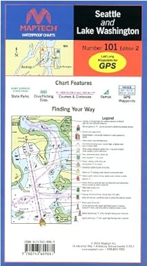 Seattle & Lake Washington Waterproof Nautical Chart