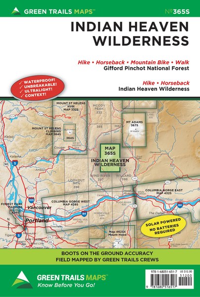 Indian Heaven Wilderness, WA - Green Trails Map 365S