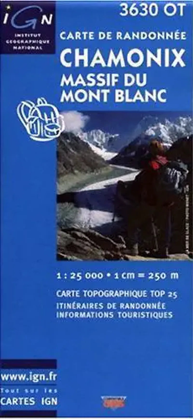Chamonix, Mont Blanc Hiking Map by IGN