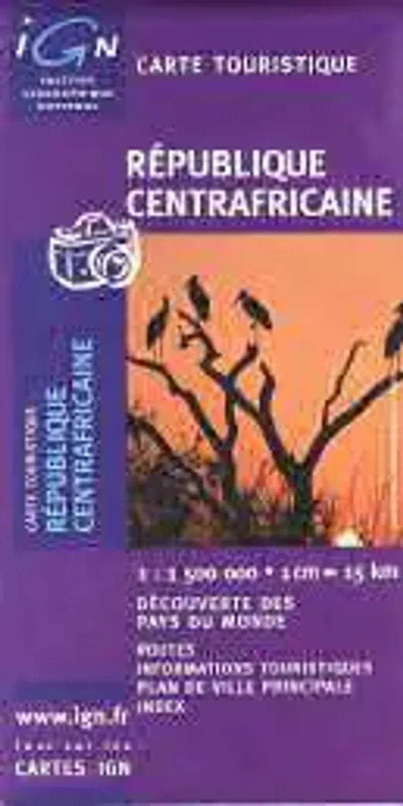 Central African Republic Travel Map by IGN