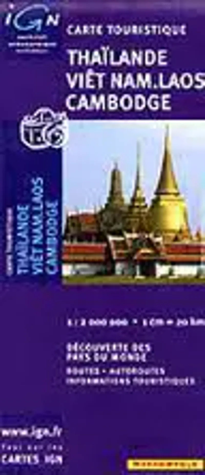 Thailand, Vietnam, Laos & Cambodia Travel Map by IGN