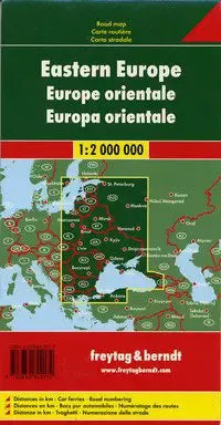 Eastern Europe Travel Map by Freytag & Berndt