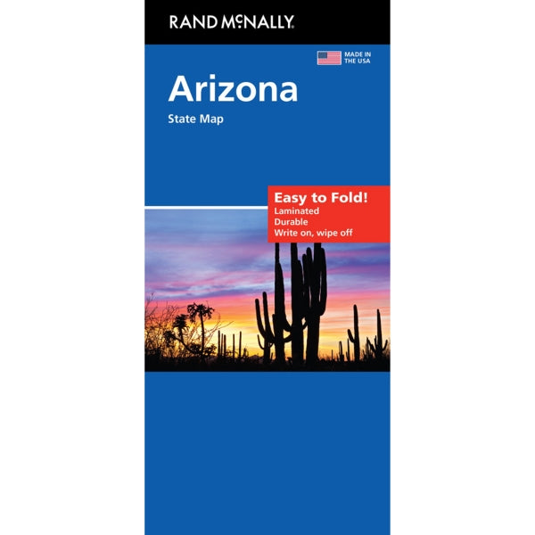 Arizona State Highway Laminated Map by Rand McNally - Easy to Fold