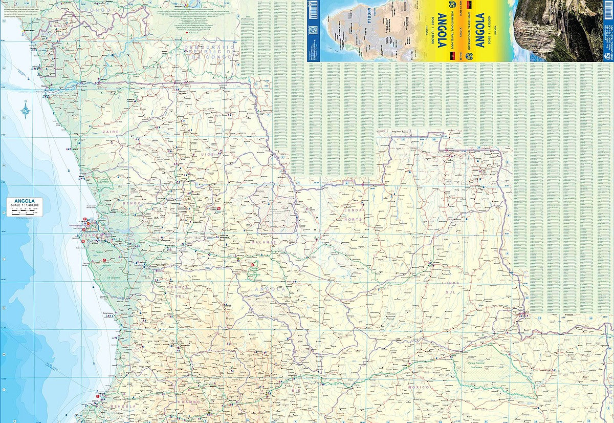 Angola Travel & Reference Map by ITMB - North Map