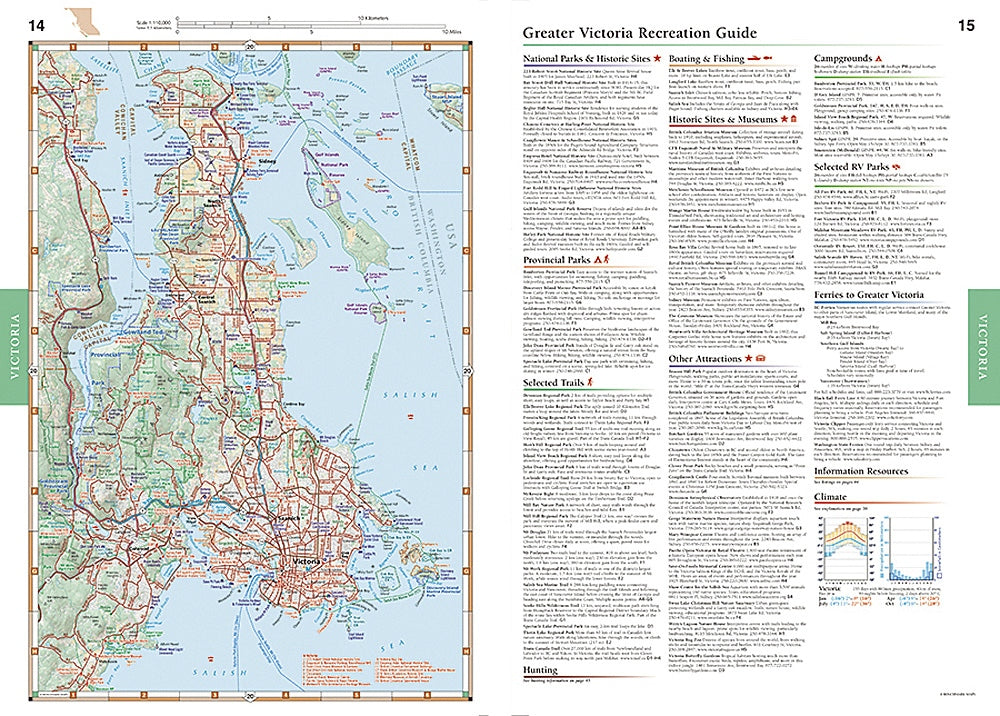 British Columbia Road & Recreation Atlas by Benchmark Maps - Recreation Guide Page