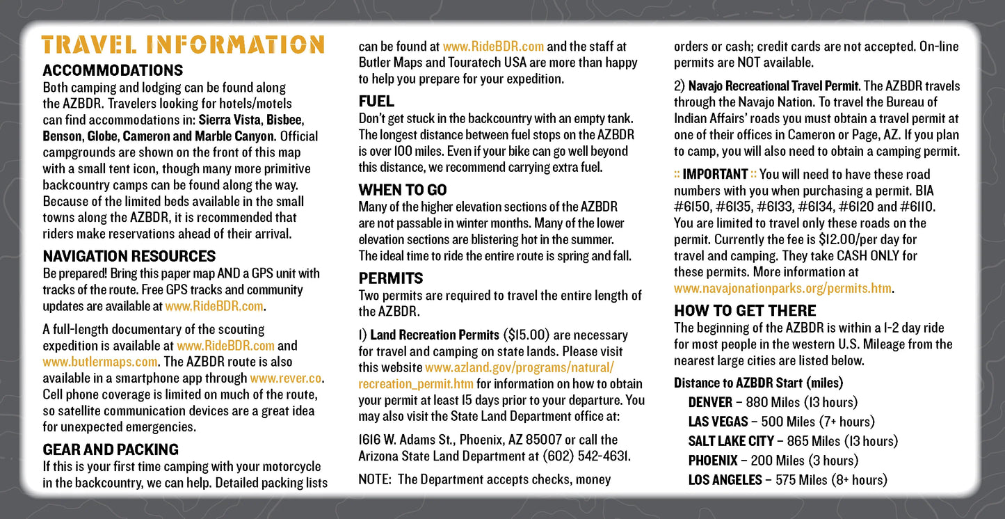 Colorado Backcountry Motorcyle Map