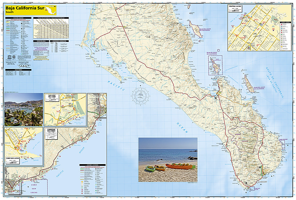 Baja South Adventure Travel Map by National Geographic - Map Detail